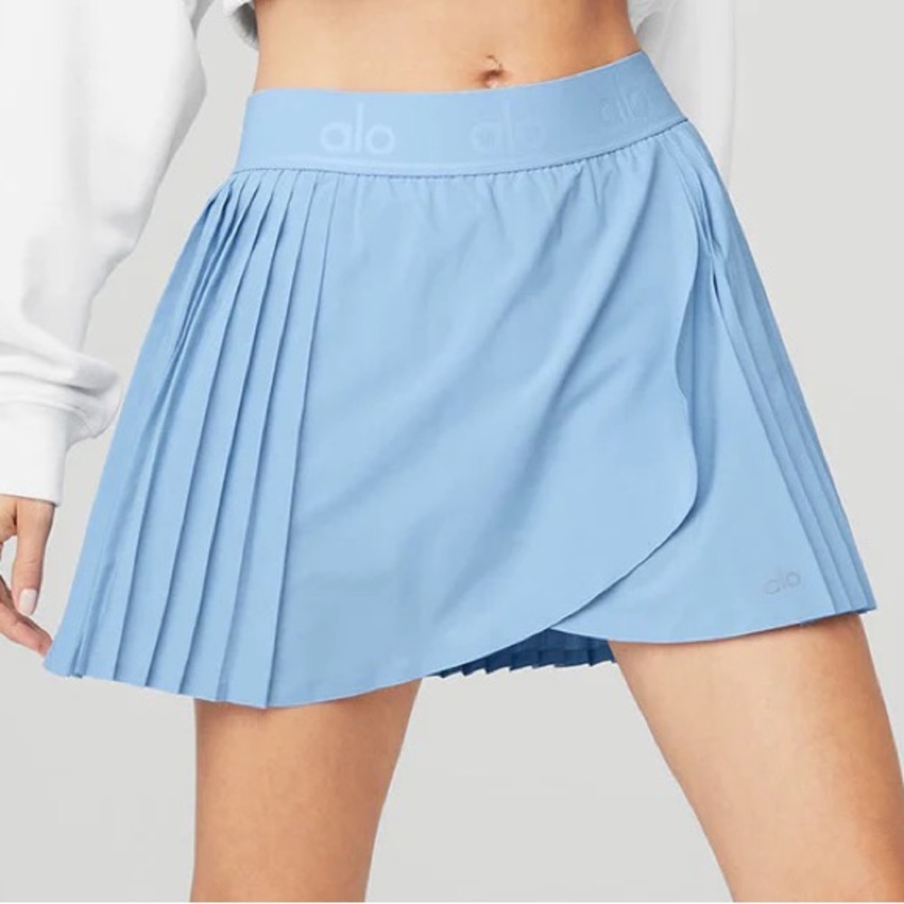 Alo Yoga Aces Tennis Skirt/ Skirt- Baby blue